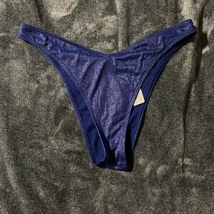 sparkly dark blue bikini bottom